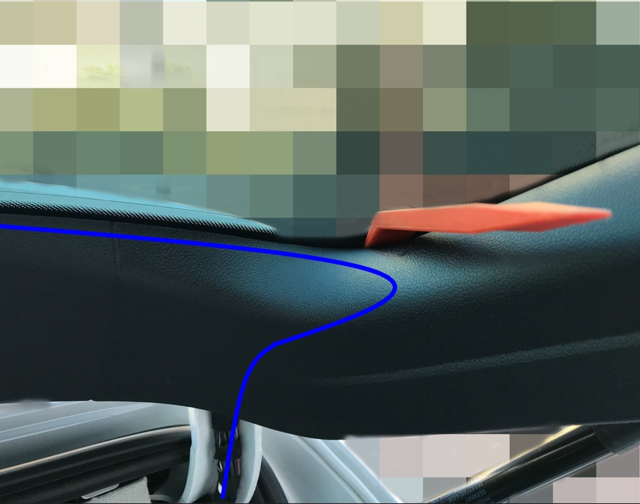 アウディA4アバント リアドライブレコーダー取り付け方法